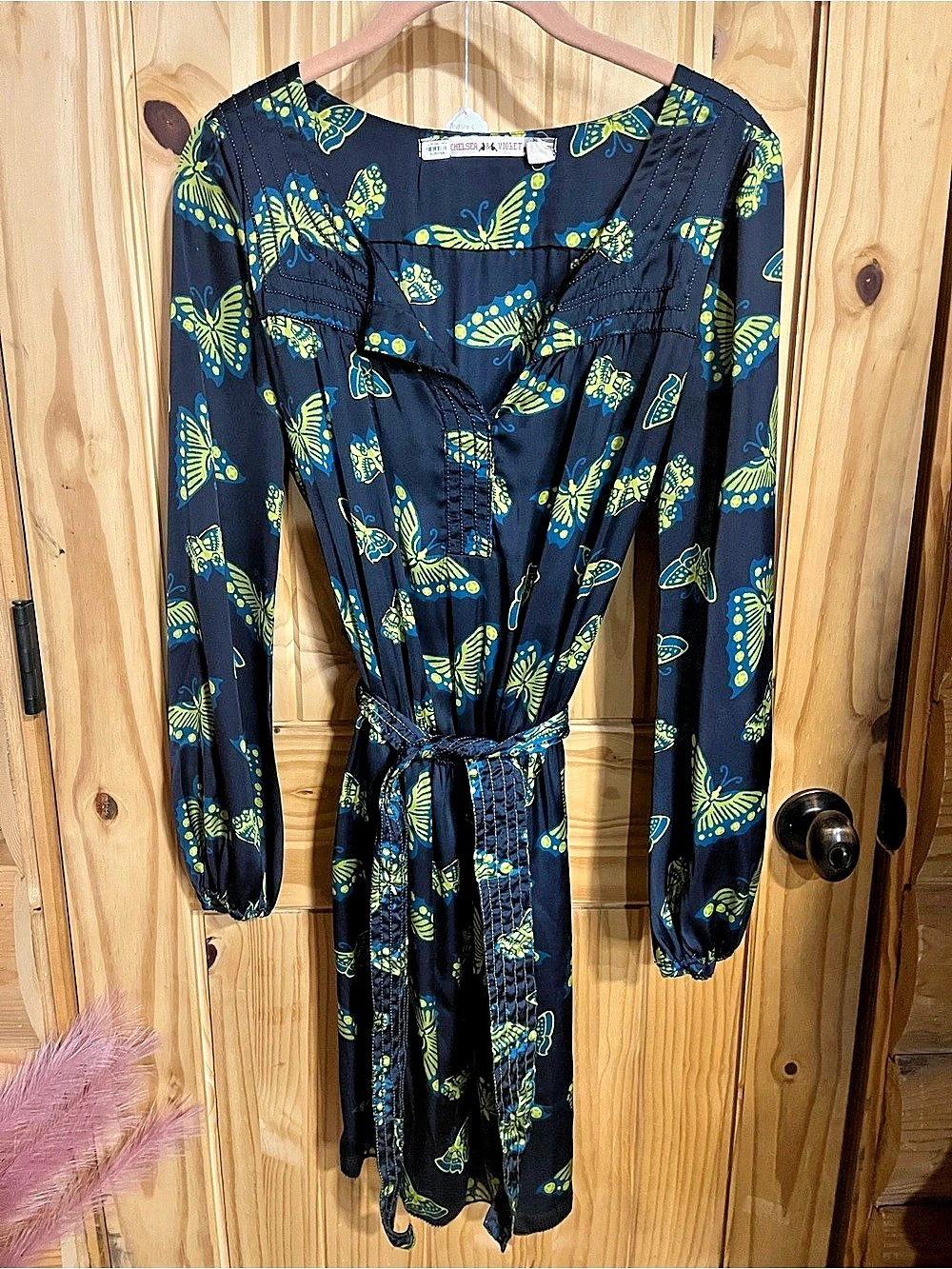 CHESTER & VIOLET Butterfly Print Mini Dress Size XS Like New